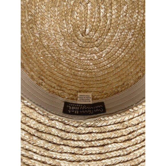 Anthropologie San Diego Ribbon Straw Hat Preppy Boho Vacation Summer Sz OS New main image 5